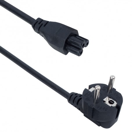 Καλώδιο Ρεύματος DeTech, Για τροφοδοτικά Laptop, CEE 7/7 - IEC C5, 1.5m